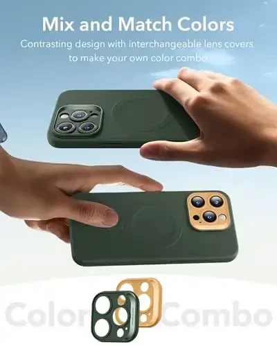 ESR for iPhone16 Pro Case with MagSafe, Supports Magnetic Charging, Smooth & Slim Silicone Case, Shockproof, Full Screen and Camera Protection, Soft Microfiber Lining,Green - 6