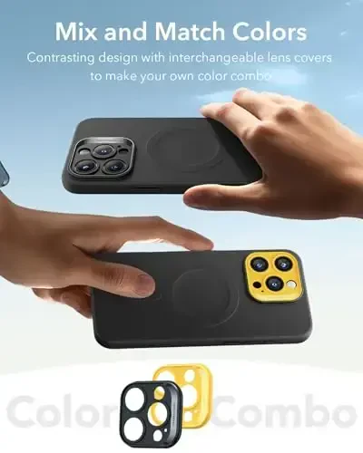 ESR for iPhone16 Pro Max Case with MagSafe, Supports Magnetic Charging, Smooth & Slim Silicone Case, Shockproof, Full Screen and Camera Protection, Soft Microfiber Lining,Black - 6