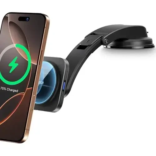 ESR for MagSafe Car Mount Charger, Dashboard Magnetic Wireless Car Charger Mount, Compatible with MagSafe Car Charger, for iPhone 17/16/15/14/13/12, Galaxy S25, Fast Charging, Car Accessories, Black - MODAZONE