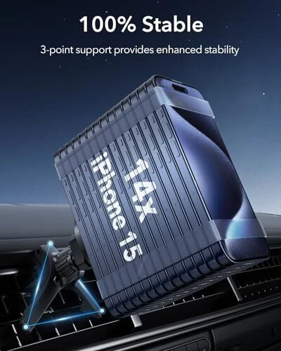 ESR for MagSafe Car Mount (HaloLock), Air Vent/Dashboard Magnetic Phone Holder for Car, Car Phone Holder Mount for iPhone 15/14/13/12, Strong Magnets, Car Accessories, Charging Not Supported, Grey - 4