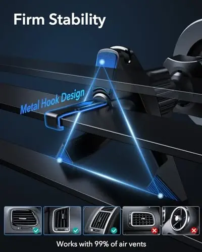 ESR for MagSafe Car Mount, Magnetic Car Phone Holder Mount, Air Vent/Dashboard Magnetic Phone Mount for iPhone 17/16/15/14/13/12, Galaxy S25, Pixel 10, Strong Magnets, Charging Not Supported - 5