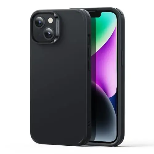 ESR Hybrid Magnetic Case with HaloLock, Compatible with iPhone 14 and 13 , Compatible with MagSafe, Shockproof Military-Grade Protection, Smooth Grip, Classic Series, Black - 1