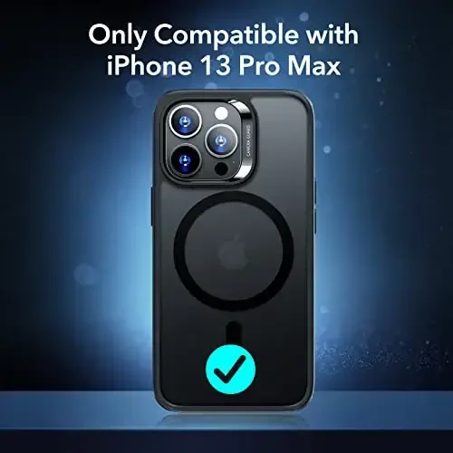 ESR Hybrid Magnetic Case with HaloLock Compatible with MagSafe, Compatible with iPhone 13 Pro Max Case, Military-Grade Protection, Scratch-Resistant Back, Classic Series, Frosted Black - ESR (1)