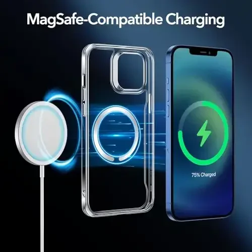 ESR iPhone 12 Case/iPhone 12 Pro Case uchun, MagSafe bilan mos, chizilishga chidamli orqa, sirpanmaydigan himoya ramka, iPhone 12/12 Pro uchun magnit telefon qutisi, shaffof - 3