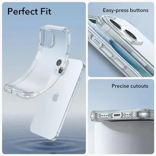 ESR iPhone 15 Plus uchun shaffof gʻilof, zarbga chidamli ingichka qopqoq, sargʻayishga chidamli nozik shaffof TPU telefon gʻilofi, Zero seriyasi, shaffof - 6