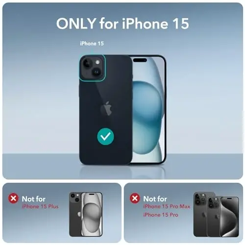 ESR iPhone 15 uchun korpus, harbiy darajali himoya, zarbaga chidamli Air Guard burchaklar, sargʻishga qarshi akril orqa tomon, iPhone 15 uchun telefon korpusi, Air Armor seriyasi, shaffof - ESR