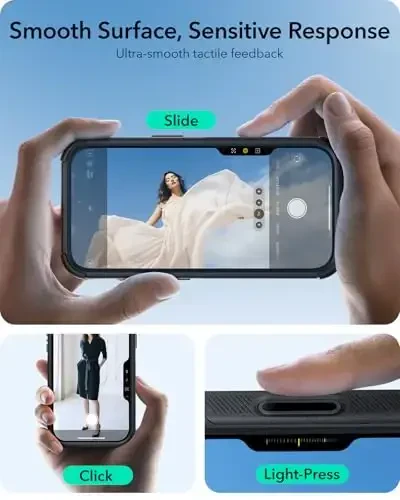 ESR iPhone 16 Pro Max учун Стэндли Калъф, 23FT Ҳарбий Сингли Кўриниш Ҳимояси, Оғир Хизматдаги Магнитли Телефон Калъфи, MagSafe Аксессуарлари билан Мос, Кибер Серия, Қора - 4