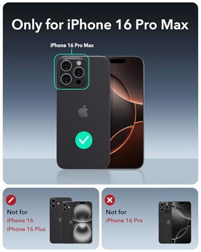 ESR iPhone 16 Pro Max учун Стэндли Калъф, 23FT Ҳарбий Сингли Кўриниш Ҳимояси, Оғир Хизматдаги Магнитли Телефон Калъфи, MagSafe Аксессуарлари билан Мос, Кибер Серия, Қора - 6