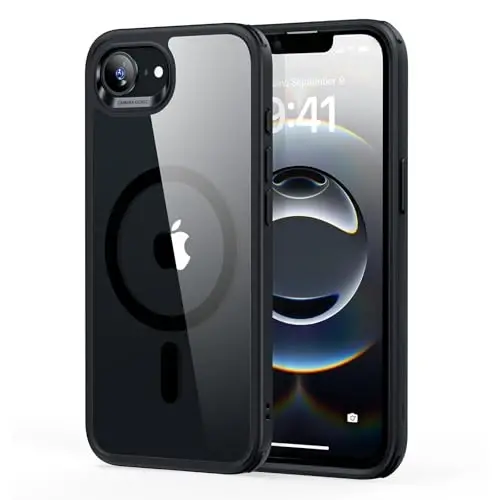 ESR iPhone 16e Case, MagSafe Compatible, Military-Grade Protection, Magnetic, Clear Black - 1