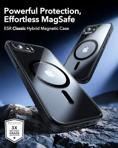 ESR iPhone 16e Case, MagSafe Compatible, Military-Grade Protection, Magnetic, Clear Black - 3
