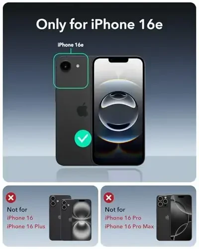 ESR iPhone 16e Case, MagSafe Compatible, Military-Grade Protection, Magnetic, Frosted Black - ESR (1)