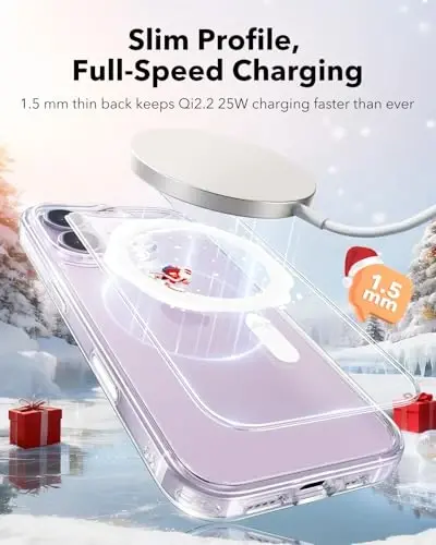 ESR iPhone 17 Gʻilofi, Kamera Boshqarish Qopqogʻi, MagSafe bilan Mos, Zarbaga Chidamli Harbiy Darajadagi Himoya, iPhone 17 uchun Magnetli Telefon Gʻilofi, Klassik Hybrid Gʻilofi, Santa Skater - 5
