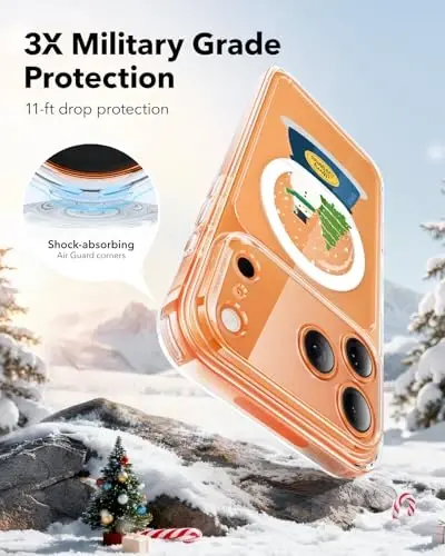 ESR for iPhone 17 Pro Max Case for MagSafe, Camera Control, Christmas Globe | Ultra Slim, 3X Military-Grade Drop Protection, Magnetic Phone Case, Impact Absorbing, Resists Scratches - 4