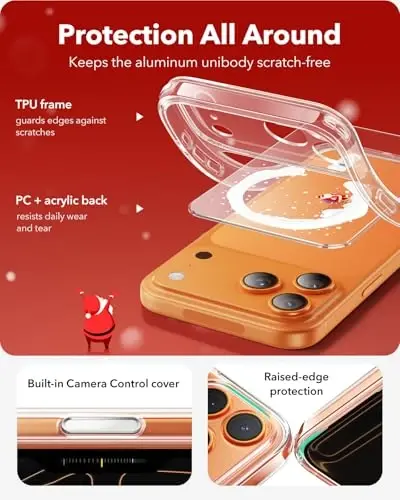 ESR for iPhone 17 Pro Max Case for MagSafe, Camera Control, Santa Skater | Ultra Slim, 3X Military-Grade Drop Protection, Magnetic Phone Case, Impact Absorbing, Resists Scratches - 3