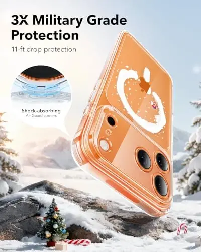 ESR for iPhone 17 Pro Max Case for MagSafe, Camera Control, Santa Skater | Ultra Slim, 3X Military-Grade Drop Protection, Magnetic Phone Case, Impact Absorbing, Resists Scratches - 4