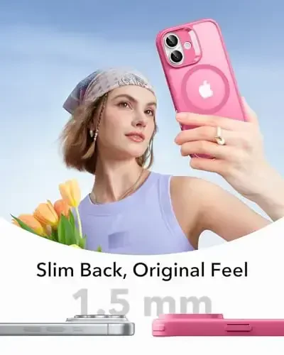 ESR iPhone 17 uchun g'ilof, Kamera boshqaruvi, MagSafe bilan mos, Zarba o'tkazmaydigan harbiy darajadagi himoya, iPhone 17 uchun magnit telefon g'ilofi, Klassik gibrid g'ilof, muzlatilgan pushti - 5