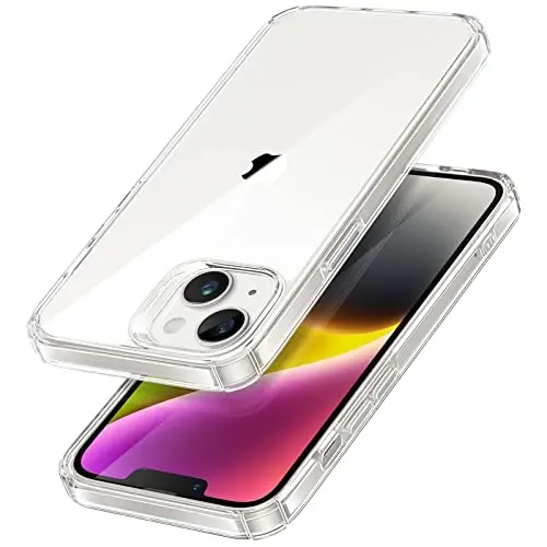 ESR Crystal Clear Case Compatible with iPhone 14 Plus Case, Ultra-Yellowing Resistant, Shockproof Military-Grade Protection, Polycarbonate Buttons, Clear - 1