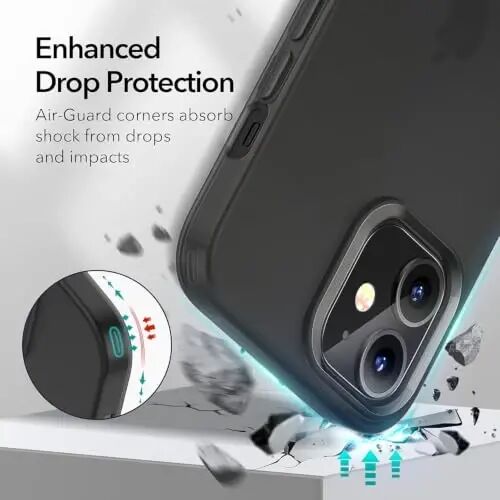 ESR Metal Kickstand Designed for iPhone i12 Pro Max Case [Patented Design] [Two-Way Stand] [Reinforced Drop Protection] Flexible TPU Soft Back for iPhone 2020, 6.7-Inch – Translucent Black - 5