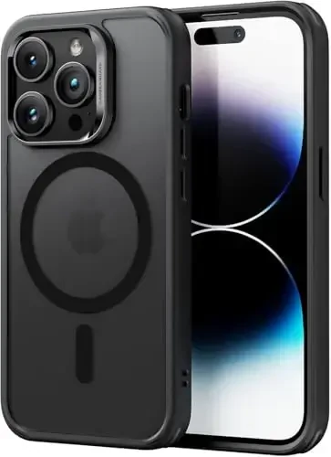 ESR Military-Grade MagSafe mos keluvchi zarbga chidamli sarg'ayishga chidamli magnitli g'ilof iPhone 14 Pro Max uchun, muzlatilgan qora - 1