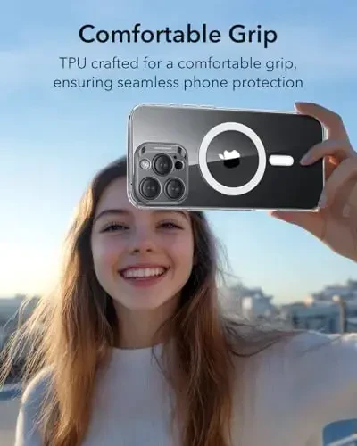 ESR uchun iPhone 16 Pro uchun qopqoq, MagSafe bilan mos, kamera himoyasi, zarbaga chidamli yupqa qopqoq, sarg‘ish va tirnalishga qarshilik ko‘rsatadi, iPhone 16 Pro uchun magnitli telefon qopqog‘i, Zero seriyasi, shaffof - 5