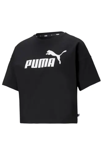 Ess Cropped Logo Tee Женская футболка - Черный - 4