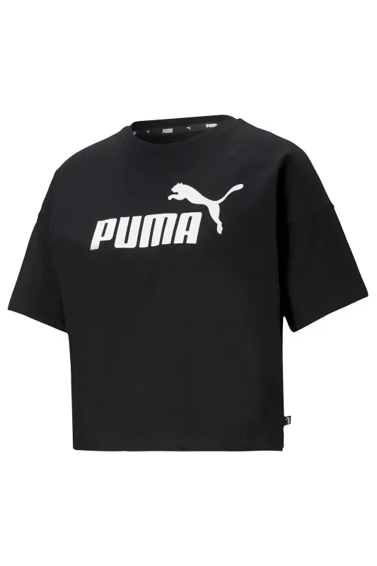 Ess Cropped Logo Tee Женская футболка - Черный - 4