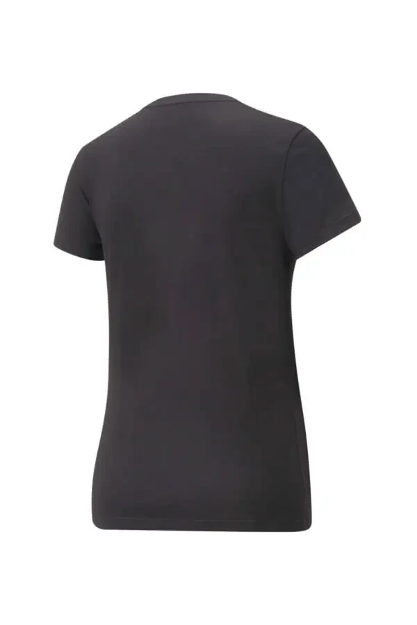 848303-01 Ess+ Metallic Logo Tee Kadın T-shirt Black-gold Foil-Siyah - 6