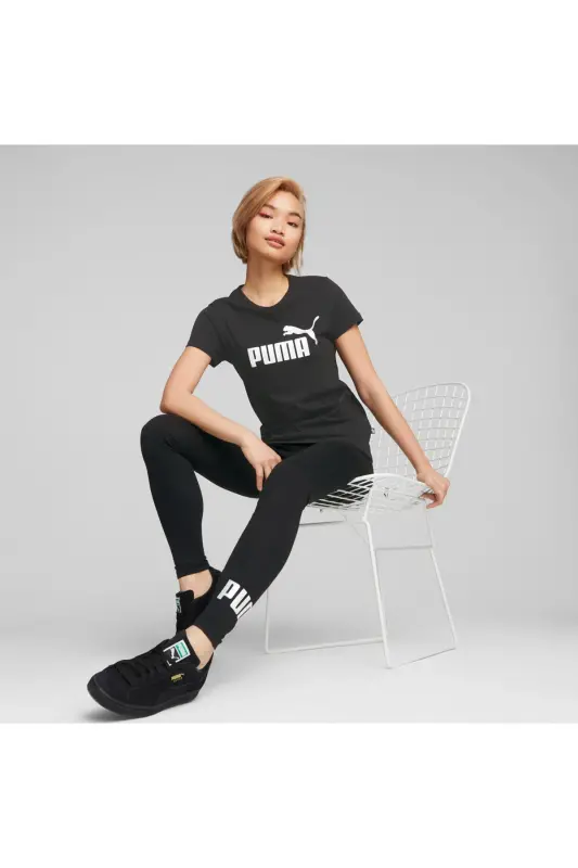 ESS+ Metallic Logo Tee-siyah - 5