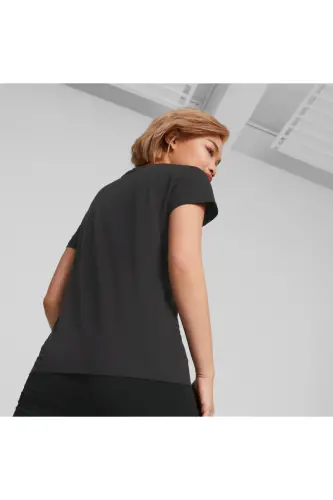 ESS+ Metallic Logo Tee-siyah - 6