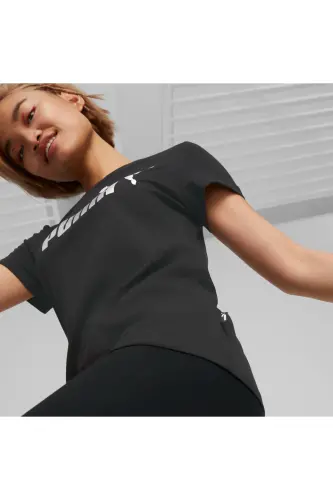 ESS+ Metallic Logo Tee-siyah - 7