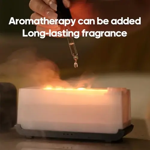 Essential Oil Air Diffuser Uy uchun olovli moyli diffuzerlar, aromaterapiya uchun rangli suv bug'li kamin olovli namlagich Aroma terapiya simsiz mashina xonasi yotoq xonasi - 3