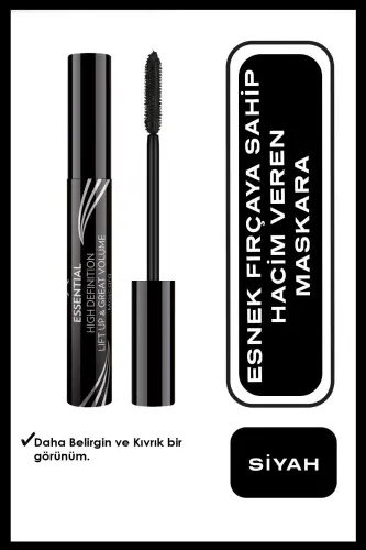 Essential High Definition and Liftup and Great Volume Mascara - Black - Lift Up Ekstra Hacim Veren Maskara - no color - 1