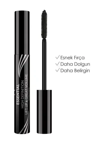 Essential High Definition & Lift Up&great Volume Mascara Black - Hacim Veren Maskara - GOLDEN ROSE (1)