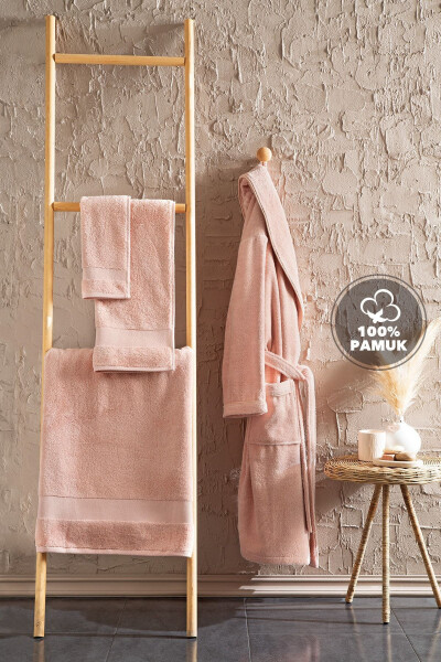 Essentials Bathrobe - Powder - YATAŞ (1)