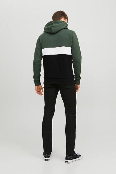 Essentials Jjereid Rangli Blokli Kaputli Ko'ylagi Erkaklar SWEAT 12233959 - JACK & JONES (1)