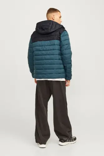 Essentials Jjesprint Comfort Fit Ayarlanabilir Kapüşonlu Mont Erkek MONT 12258441 - PETROL - JACK & JONES (1)