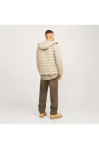 Essentials Jjesprint Comfort Fit Ayarlanabilir Kapüşonlu Mont Erkek MONT 12258441-Bej - 5