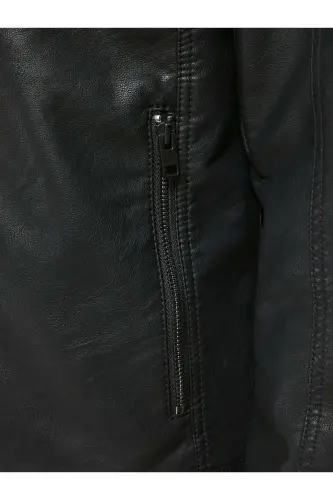 Essentials Jjewarner Men's Faux Leather Jacket - 7