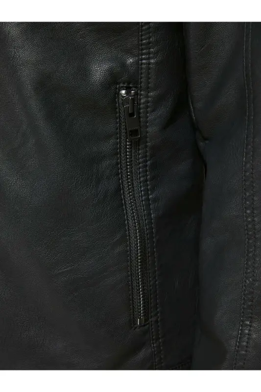 Essentials Jjewarner Men's Faux Leather Jacket - 7