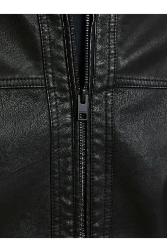 Essentials Jjewarner Men's Faux Leather Jacket - 8