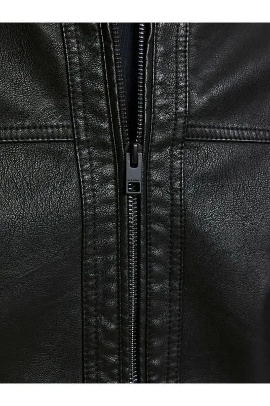 Essentials Jjewarner Men's Faux Leather Jacket - 8