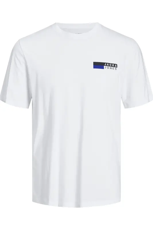Essentials Pamuklu Slim Fit Bisiklet Yaka T Shirt Erkek T SHİRT 12233999 - BEYAZ-MAVİ - 4