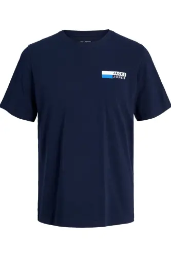 Essentials Paxtali Slim Fit Velosiped Yoqali T-ko'ylak Erkaklar T-SHIRT 12233999-LACIVERT - 6