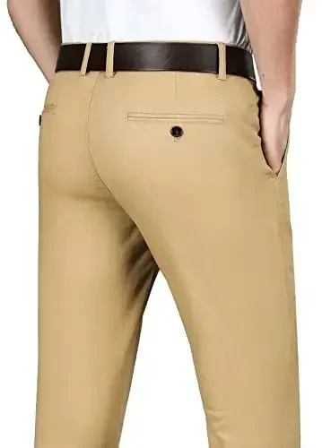 ESSYSHE erkaklar uchun Slim Fit Chino shimlar Erkaklar uchun Stretch Casual Khaki shimlar - 4