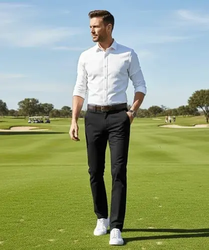 ESSYSHE erkaklar uchun Slim Fit Chino Shimlar Stretch Kundalik Xaki Shimlar erkaklar uchun 