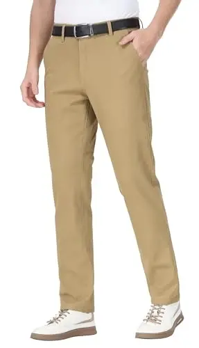 ESSYSHE Men’s Chinos Pants Casual Khaki Slim Fit Pants Stretch Tapered Slacks 