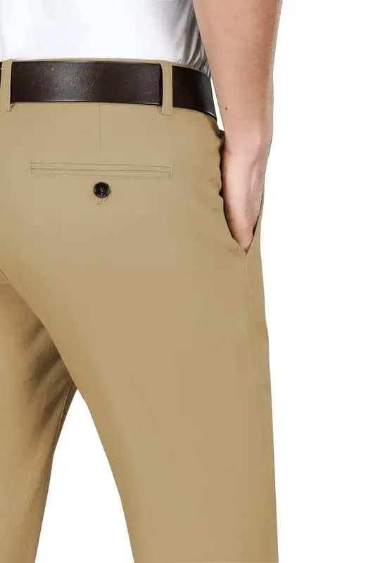 ESSYSHE Men’s Chinos Pants Casual Khaki Slim Fit Pants Stretch Tapered Slacks - 1