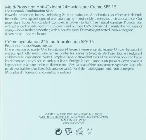 Estee Lauder DayWear Multi Protection Anti Oxidant 24H Moisture Creme SPF 15 for All Skin Types 1.7 oz - 5