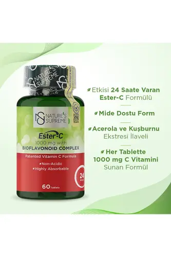 Ester-C 1000 Mg C Vitamini 60 Tablet - NATURES SUPREME (1)