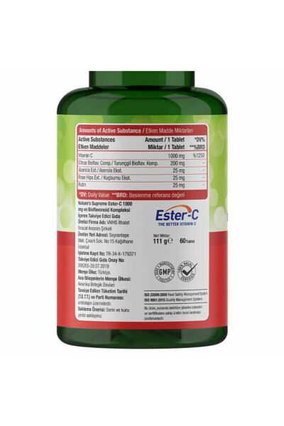 Ester-C 1000 Mg C Vitamini 60 Tablet - 3